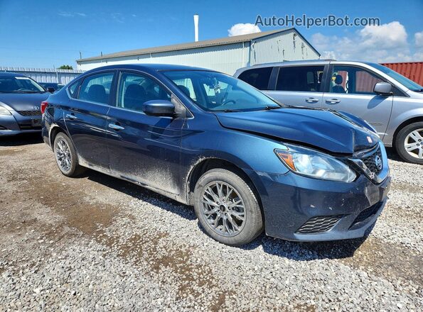 3N1AB7AP6JY301272 2018 NISSAN SENTRA Blue Przód prawy