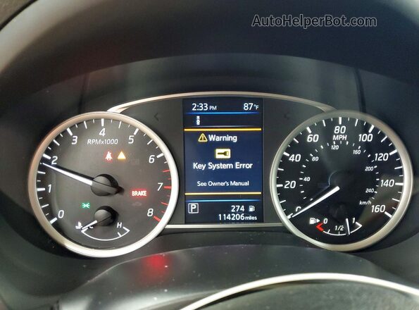 3N1AB7AP6KL606740 2019 NISSAN SENTRA Белый Вид щитка приборов