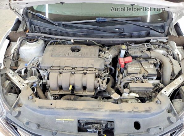 3N1AB7AP6KL606740 2019 NISSAN SENTRA Белый Вид задней части салона