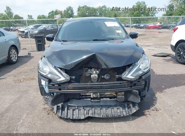 3N1AB7AP6KL625756 2019 NISSAN SENTRA Black უკანა სალონის ხედი