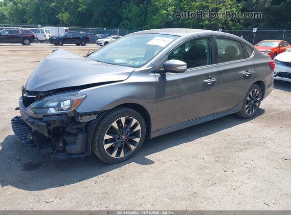 3N1AB7AP6KY205241 2019 NISSAN SENTRA Серый Передняя левая четверть