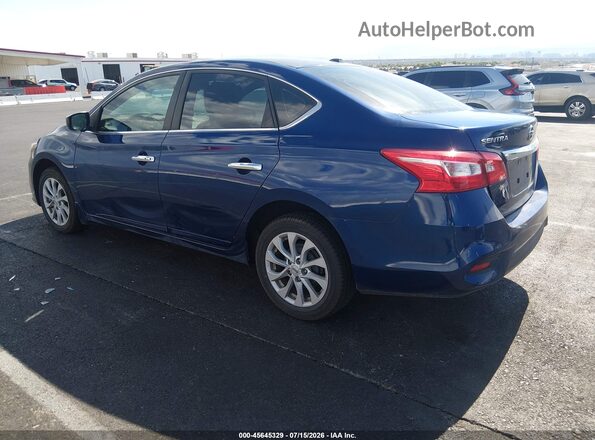3N1AB7AP6KY210312 2019 NISSAN SENTRA Blue Задня ліва чверть