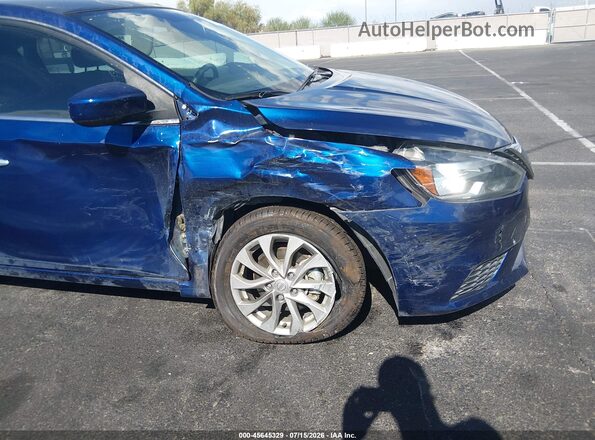 3N1AB7AP6KY210312 2019 NISSAN SENTRA Blue Вид спереду