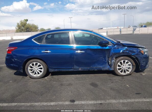 3N1AB7AP6KY210312 2019 NISSAN SENTRA Blue Вид щитка приладів