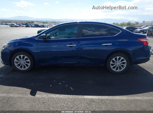 3N1AB7AP6KY210312 2019 NISSAN SENTRA Blue Вид задньої частини салону