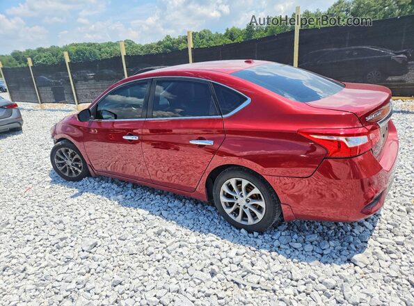 3N1AB7AP6KY211878 2019 NISSAN SENTRA Red Rear left