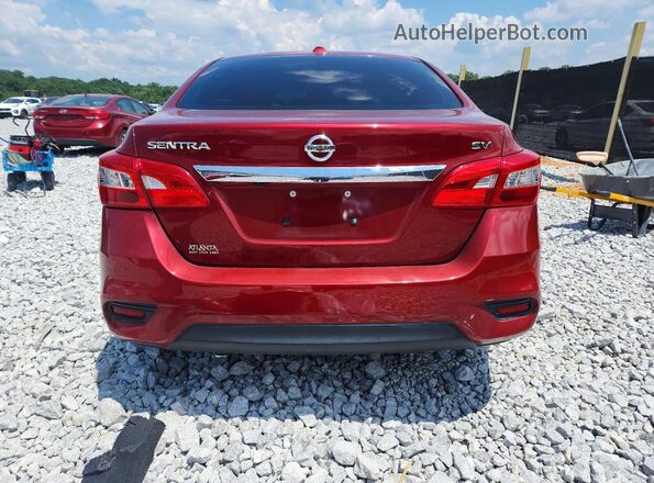 3N1AB7AP6KY211878 2019 NISSAN SENTRA Red Rear view