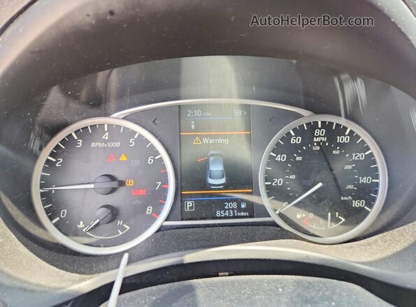 3N1AB7AP6KY211878 2019 NISSAN SENTRA Red Instrument cluster view