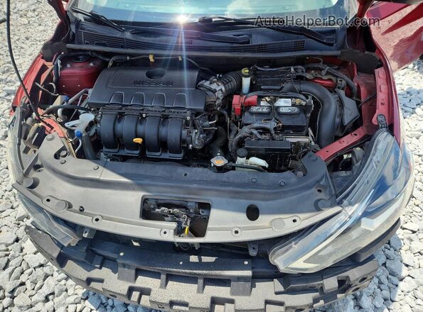 3N1AB7AP6KY211878 2019 NISSAN SENTRA Red Rear interior view