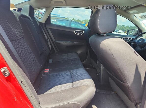 3N1AB7AP6KY211878 2019 NISSAN SENTRA Red Rear seats view