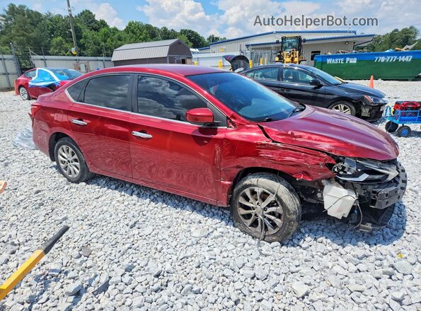 3N1AB7AP6KY211878 2019 NISSAN SENTRA Red Front right