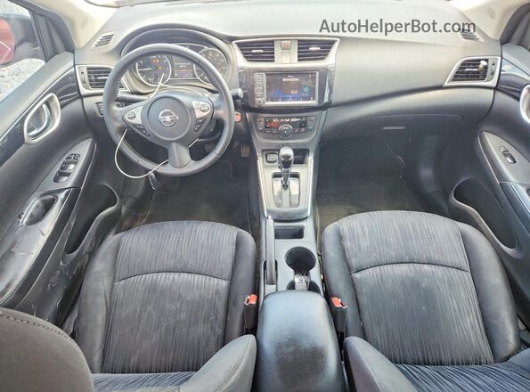 3N1AB7AP6KY211878 2019 NISSAN SENTRA Red Dashboard view