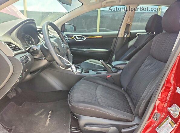 3N1AB7AP6KY211878 2019 NISSAN SENTRA Red Front interior view