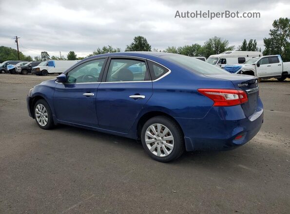 3N1AB7AP6KY215512 2019 NISSAN SENTRA Синий Задняя левая четверть