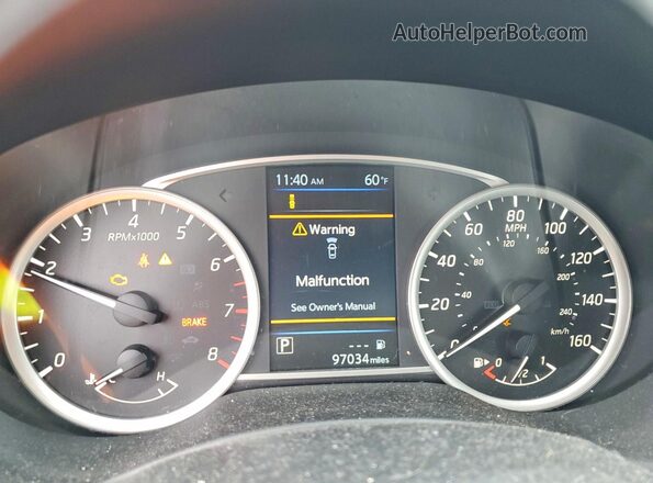 3N1AB7AP6KY215512 2019 NISSAN SENTRA Синий Вид щитка приборов