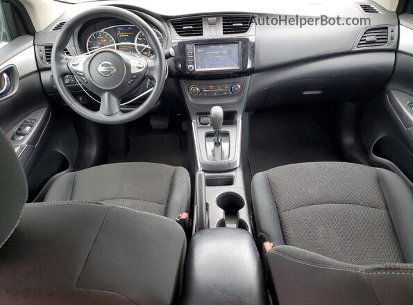 3N1AB7AP6KY215512 2019 NISSAN SENTRA Синий Вид панели приборов