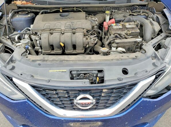 3N1AB7AP6KY215512 2019 NISSAN SENTRA Синий Вид задней части салона