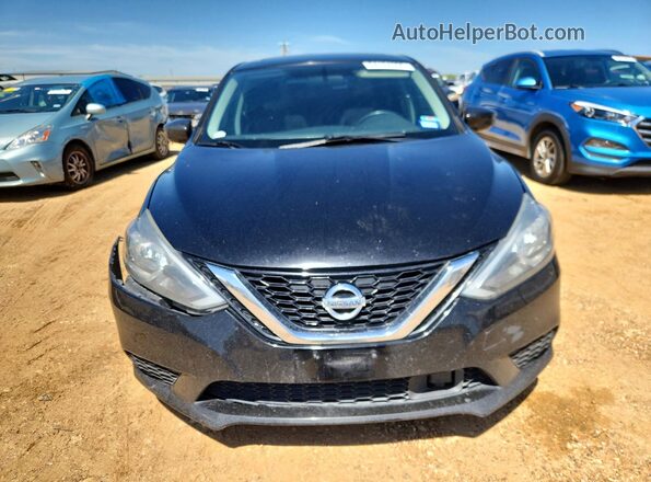 3N1AB7AP6KY219009 2019 NISSAN SENTRA Black Front view