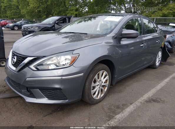 3N1AB7AP6KY237834 2019 NISSAN SENTRA Gray Front left