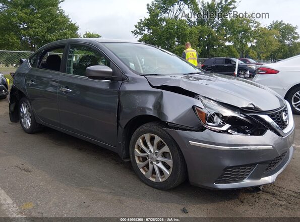 3N1AB7AP6KY237834 2019 NISSAN SENTRA Gray Front view