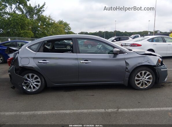 3N1AB7AP6KY237834 2019 NISSAN SENTRA Gray Rear interior view
