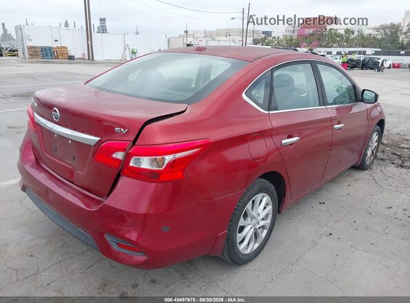 3N1AB7AP6KY237879 2019 NISSAN SENTRA Red უკანა მარჯვენა