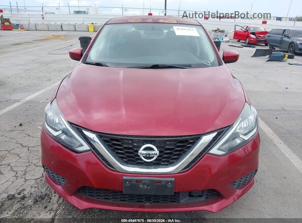 3N1AB7AP6KY237879 2019 NISSAN SENTRA Red ხელსაწყოთა პანელის ხედი