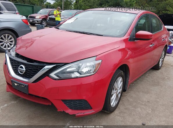 3N1AB7AP6KY237963 2019 NISSAN SENTRA Red Передня ліва чверть