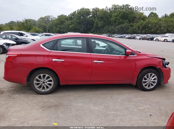 3N1AB7AP6KY237963 2019 NISSAN SENTRA Red Вид задньої частини салону