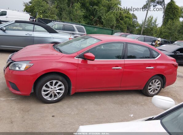 3N1AB7AP6KY237963 2019 NISSAN SENTRA Red Панорамний вид салону 360°