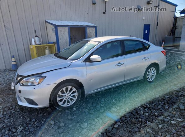 3N1AB7AP6KY252365 2019 NISSAN SENTRA Silver VIN კოდის სტიკერის ხედი