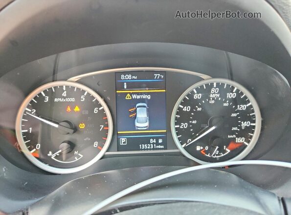 3N1AB7AP6KY265407 2019 NISSAN SENTRA White ხელსაწყოთა პანელის ხედი