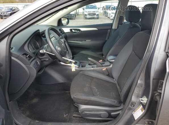 3N1AB7AP6KY290372 2019 NISSAN SENTRA Gray Widok wnętrza z przodu