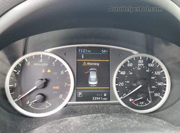3N1AB7AP6KY290372 2019 NISSAN SENTRA Gray Widok zestawu wskaźników