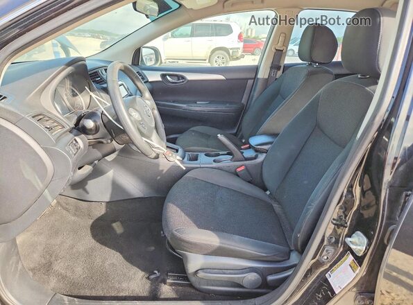 3N1AB7AP6KY298990 2019 NISSAN SENTRA Черный Вид салона спереди