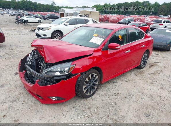 3N1AB7AP6KY305873 2019 NISSAN SENTRA Red წინა მარცხენა ხედი სამი მეოთხედიდან