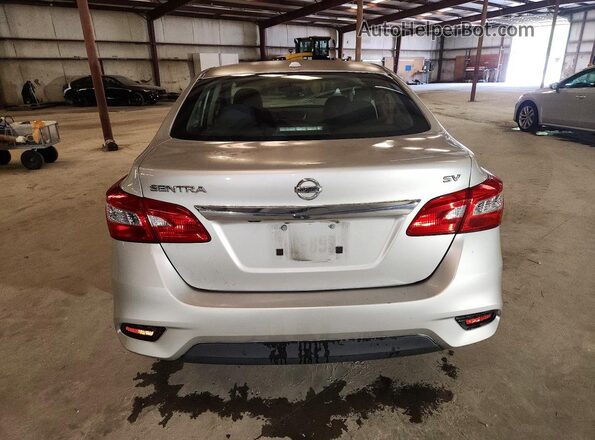 3N1AB7AP6KY325962 2019 NISSAN SENTRA Silver Rear view