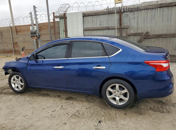 3N1AB7AP6KY331888 2019 NISSAN SENTRA Синий Задняя левая четверть