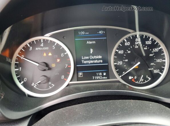 3N1AB7AP6KY331888 2019 NISSAN SENTRA Синий Вид щитка приборов