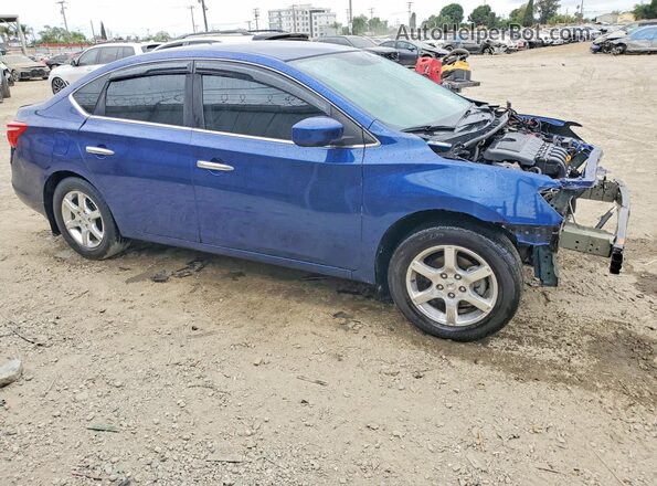 3N1AB7AP6KY331888 2019 NISSAN SENTRA Синий Передняя правая четверть