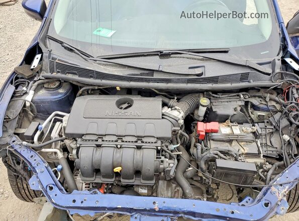 3N1AB7AP6KY331888 2019 NISSAN SENTRA Синий Вид задней части салона