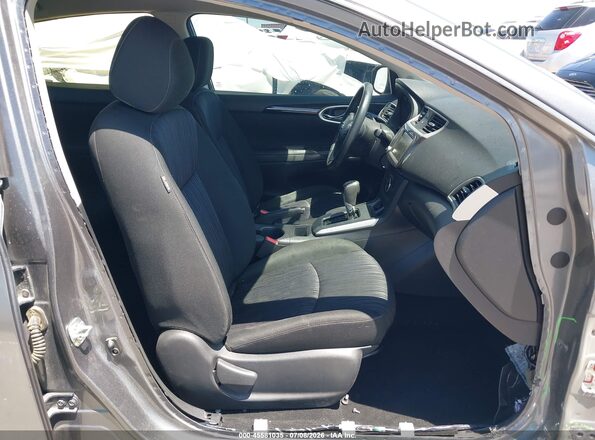 3N1AB7AP6KY341336 2019 NISSAN SENTRA Серый Вид салона спереди