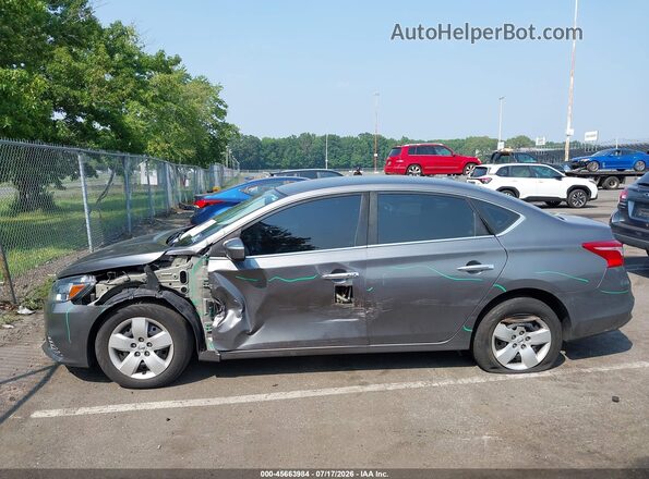 3N1AB7AP6KY363286 2019 NISSAN SENTRA Gray Front view