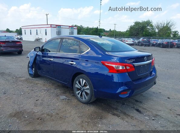 3N1AB7AP6KY371548 2019 NISSAN SENTRA Синий Задняя левая четверть