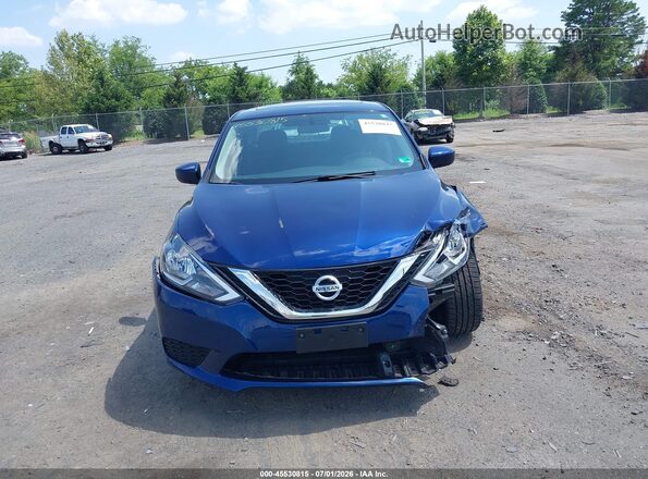 3N1AB7AP6KY371548 2019 NISSAN SENTRA Синий Вид щитка приборов