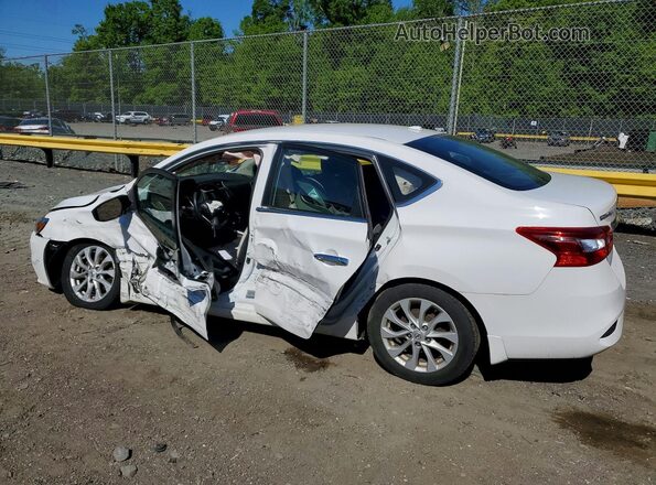 3N1AB7AP6KY417430 2019 NISSAN SENTRA White Հետևի ձախ