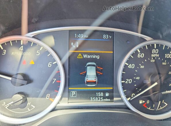 3N1AB7AP6KY418318 2019 NISSAN SENTRA Gray ხელსაწყოთა პანელის ხედი