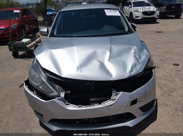 3N1AB7AP6KY424247 2019 NISSAN SENTRA Silver Առջևի վահանակի տեսք