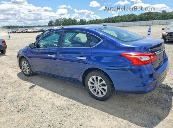 3N1AB7AP6KY426452 2019 NISSAN SENTRA Blue Trasero izquierdo