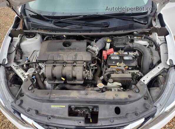 3N1AB7AP6KY436348 2019 NISSAN SENTRA White Widok wnętrza z tyłu